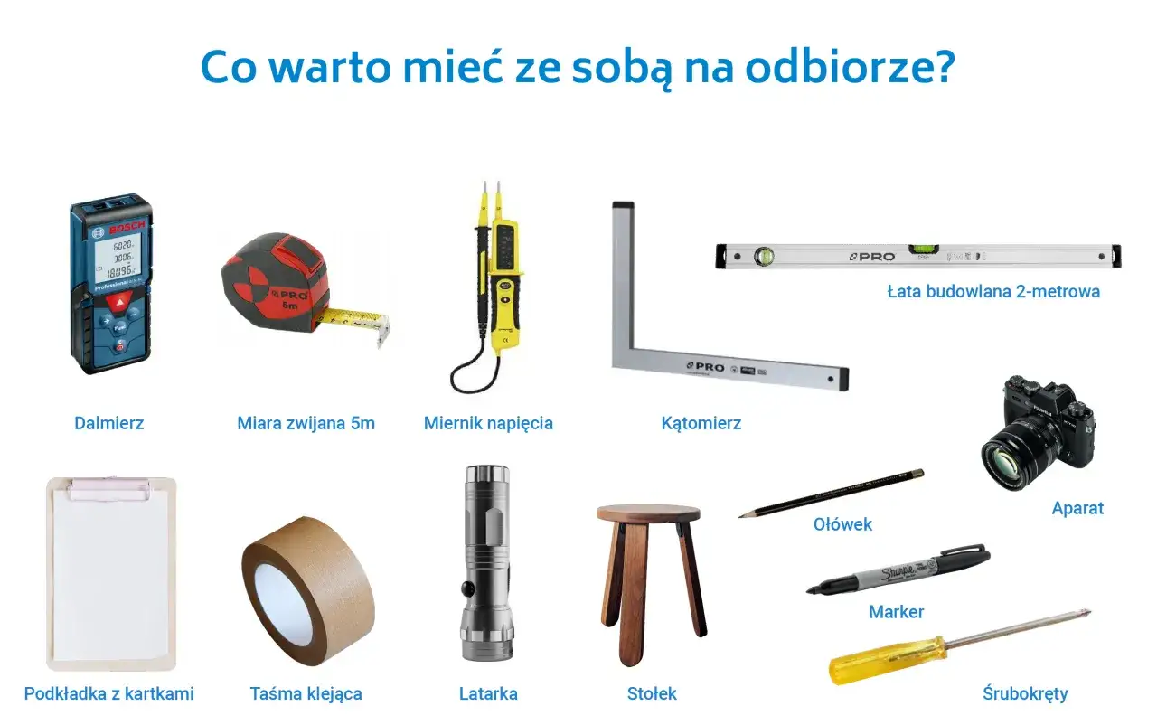 checklista odbi&oacute;r mieszkania narzędzia